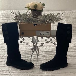 UGG Classic Cardy Black Boots- Brand New with Tags